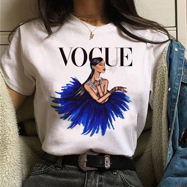 women fashion girls 90s tshirt harajuku ulzzang print Graphic summer