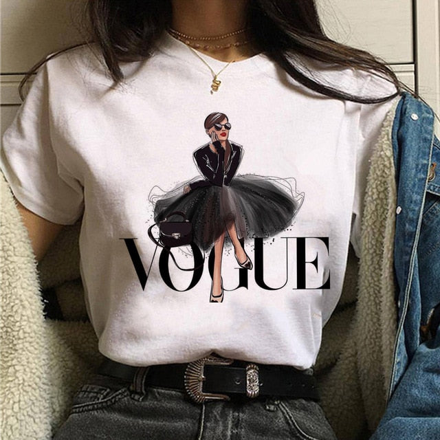 women fashion girls 90s tshirt harajuku ulzzang print Graphic summer