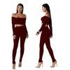 Women Knitted Lounge Wear Sets 2pcs Crop Top  Suit Ladies  Tracksuit Set Autumn Casual Streetwear Clubwear