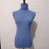 Sweater casual solid turtleneck female pullover