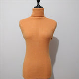 Sweater casual solid turtleneck female pullover