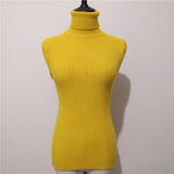 Sweater casual solid turtleneck female pullover