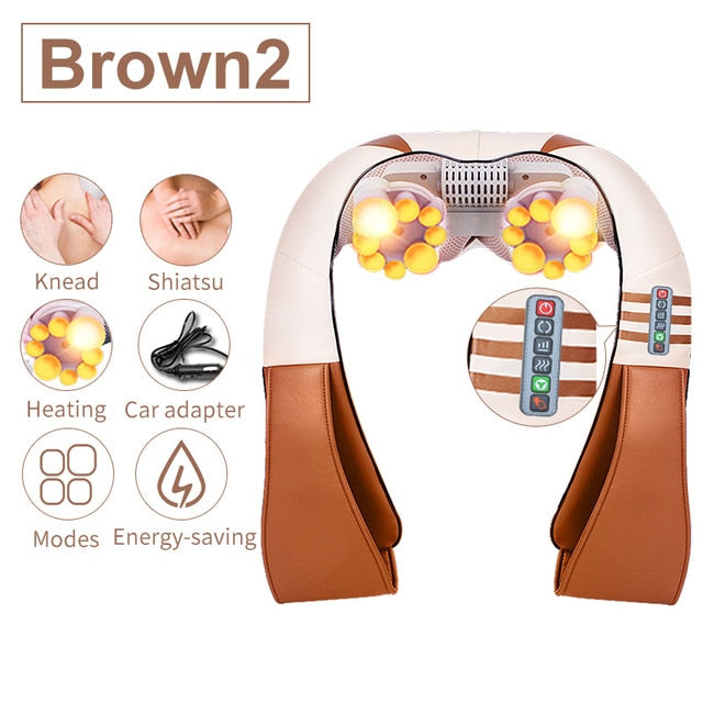 U Shape Electrical Shiatsu Back Neck Shoulder Body Massager