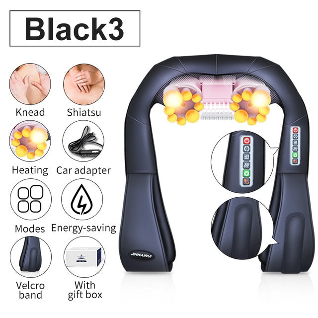 U Shape Electrical Shiatsu Back Neck Shoulder Body Massager