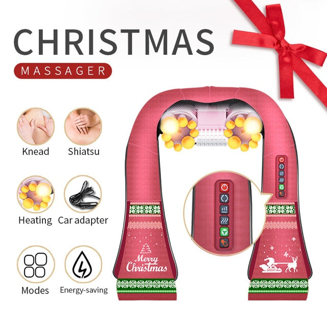 U Shape Electrical Shiatsu Back Neck Shoulder Body Massager
